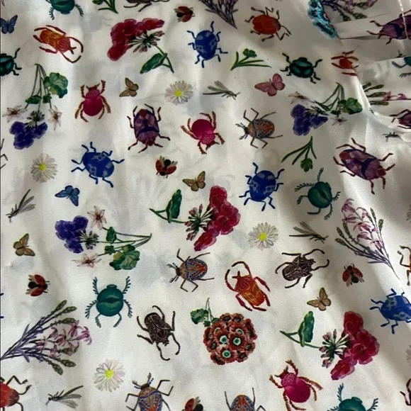 Koch Insect Floral Ruffle Sleeve Blouse - Picture 6 of 12